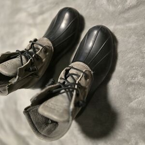 Black and Gray Duck Boots